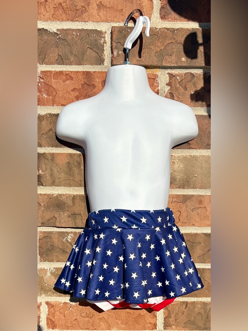 Girls Navy Star Print Twirl Skirt